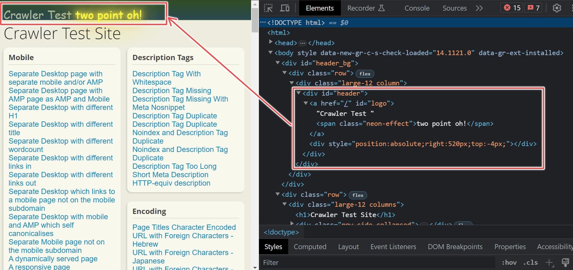 How to parse HTML in Python. Showing the HTML text of the header